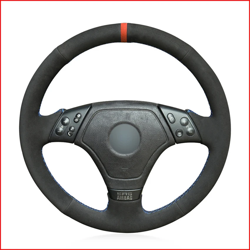 Mewant Black Suede Car Steering Wheel Cover For Bmw E36 19962000 E46