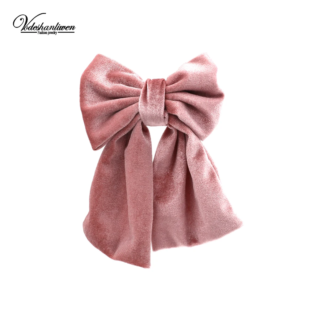 Vodeshanliwen, большие тканевые заколки для волос с бантом для женщин, аксессуары, модные, ручная работа, бант, Шпилька для девушек, аксессуары для волос