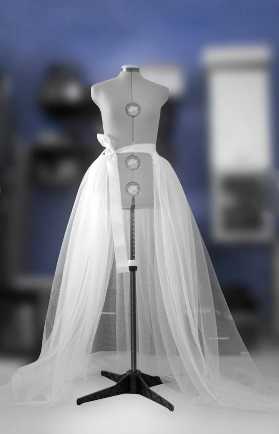 Women Wedding Party Skirt Elegant Tulle Tutu Long Skirt Wedding Party Prom Bandage Mesh Maxi Skirt Solid High Waist Skirts 4
