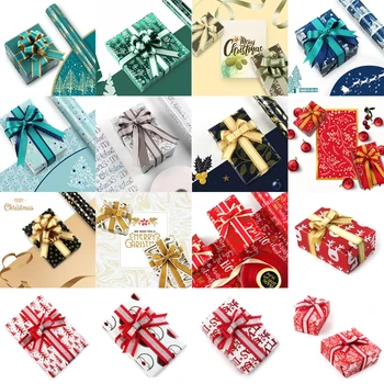 

4 Sheets Waterproof Christmas Wrapping Tissue Paper DIY Gift Present Box Packaging Wrap Party Decoration
