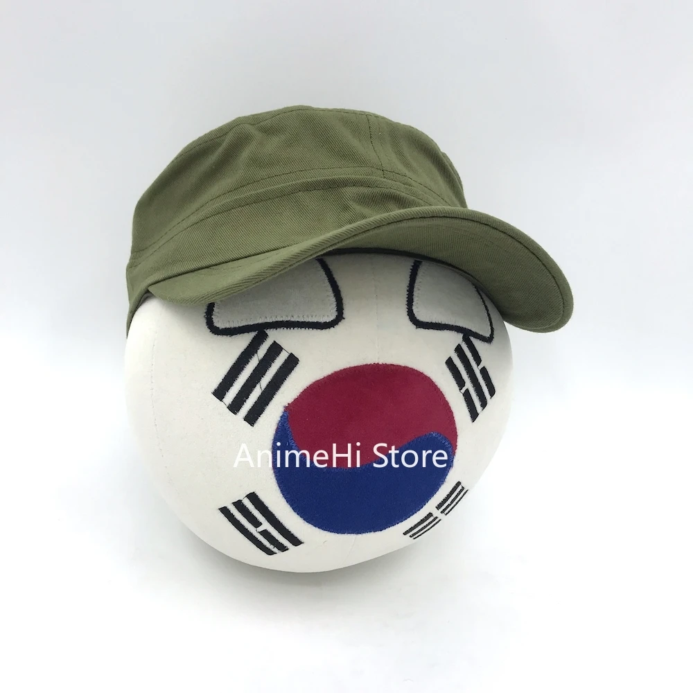 

Плюшевая кукла Polandball, игрушка, шарик из Южной Кореи и военная Кепка, шапки для сценических пейзажей, плюши для косплея, подарок 20 см