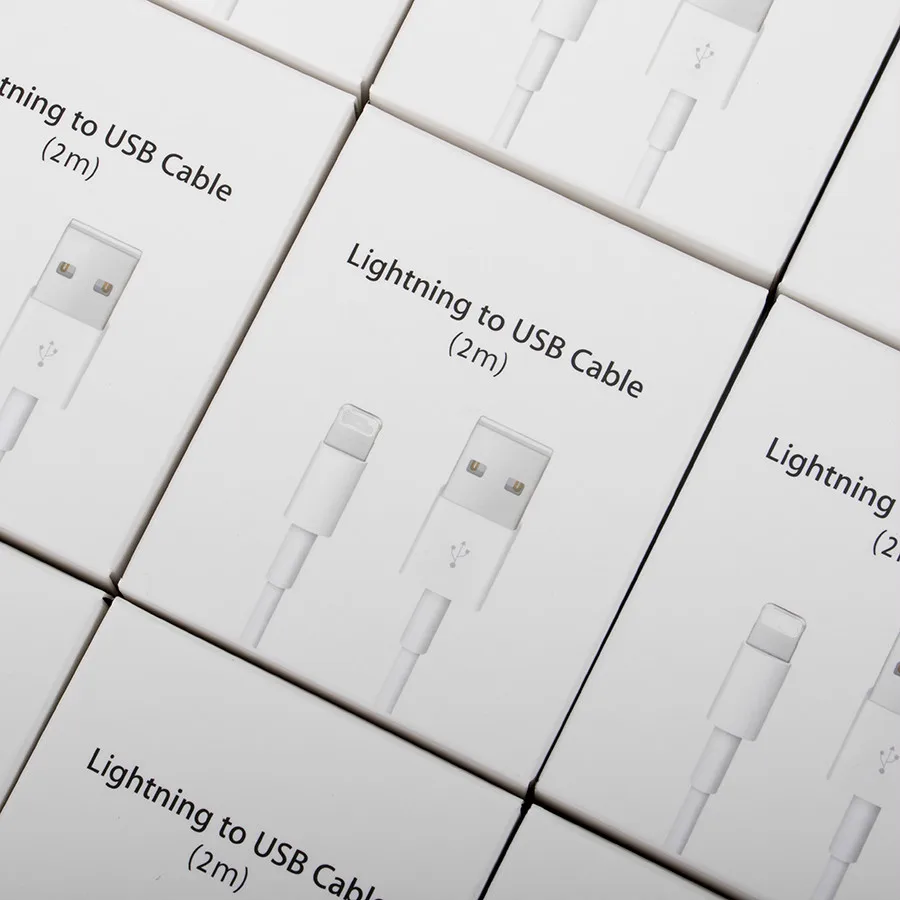 

10pcs/lot USB Cable Fast Charging For iPhone Charger 2m/3ft USB Data Sync Charger Cable For iPhone X 8 7 6s 6 plus 5s With Box
