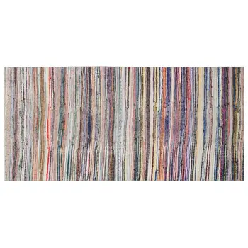 

Handmade Multicolor Vintage English Striped Rug Area Rug 134x286 Cm-4'5''X9'5''