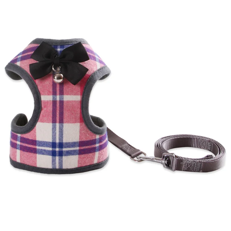 

Small Dog Cat Harness and Leash Set Pet Cat Vest Harness With Bowknot Mesh Padded For Small Puppy Dogs Chihuahua Yorkies Pug 4
