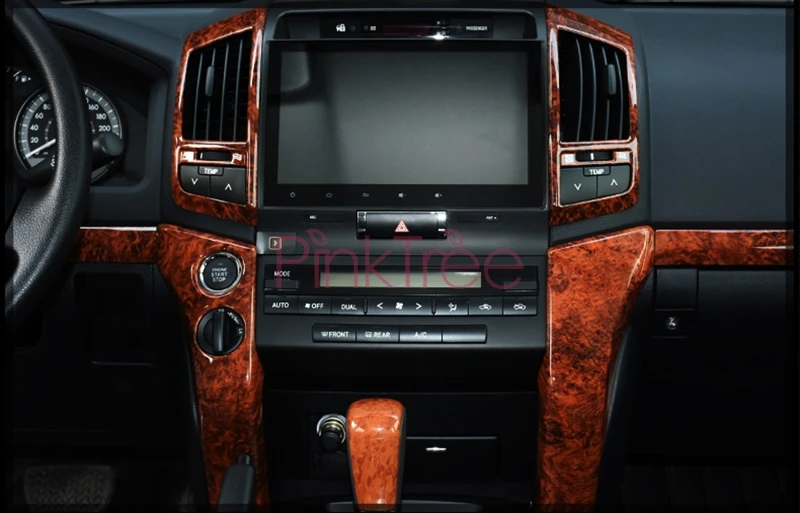 19 шт. для Toyota Land Cuiser 200 LC200 2008 09 10 11 12 13 14 15 интерьерная деревянная декоративная формовочная крышка аксессуары для укладки