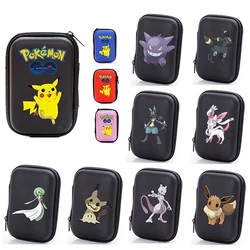 Boîte de rangement de cartes pokémon, boîte de rangement de cartes de jeu d'anime Bikachu porte cartes de capacité 50 Album écouteur boîte de rangement étui rigide porte cartes 