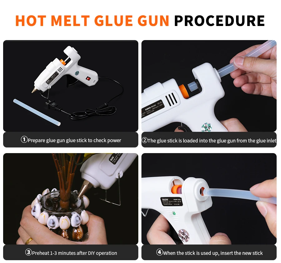 HILDA термоплавкий клеевой пистолет промышленные электрические силиконовые пистолеты термо Gluegun ремонтные тепловые инструменты для работы по металлу/дереву DIY