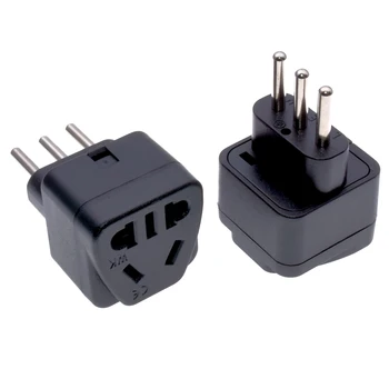 

White Black 3-pin IT Conversion plug US/EU/AU to Italy Milan Chile Vatican Italian Travel AC Power Adapter Plug Converter 10A