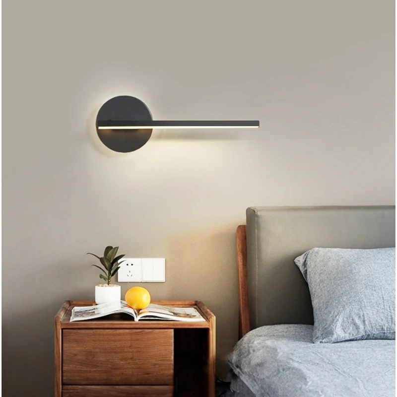 Регулируемая современная светодиодная настенная лампа для спальни гостиной