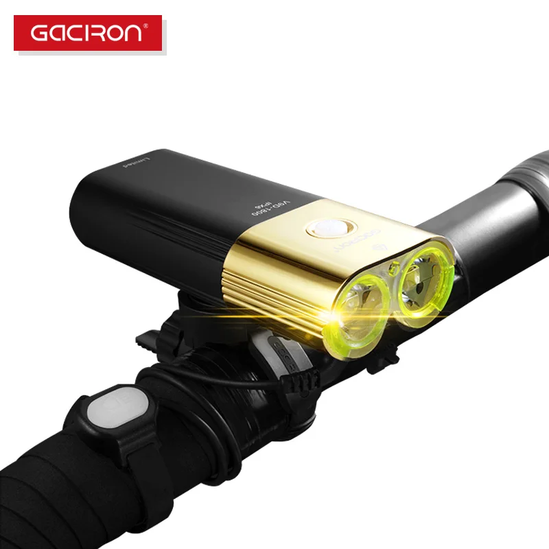 Велосипедный светильник GACIRON перезаряжаемый водонепроницаемый с USB-разъемом 1800