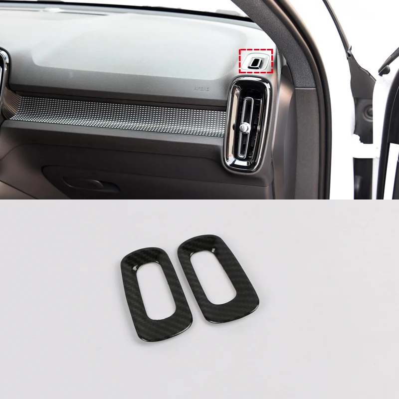 

For Volvo XC40 2018-2020 Upper Front Air Vent Condition Outlet Cover Trim ABS 2pcs