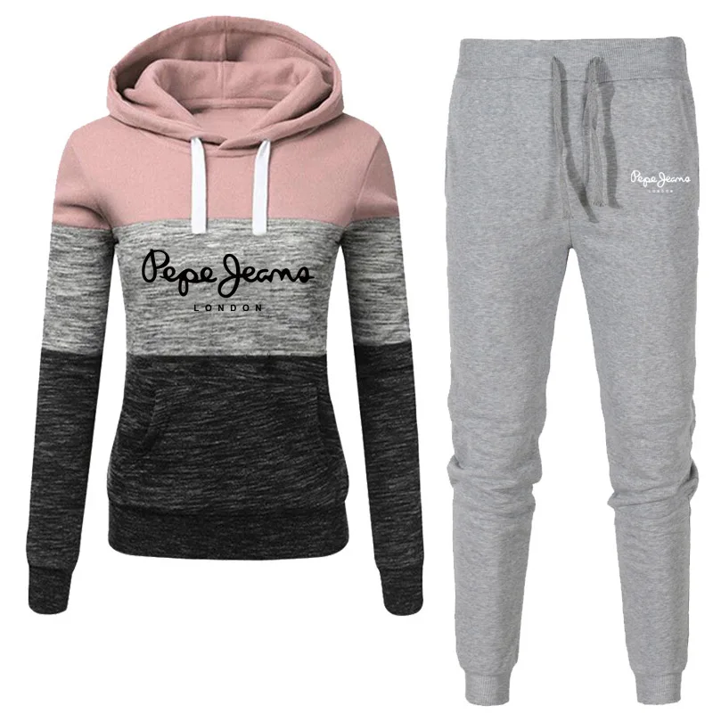 Women's Tracksuit 2 Piece Set Pullover Hoodie+Pants Sports Suit Female Autumn Winter Sweatshirt Sets Sportswear Suits For Woman plus size pants suits evening wear Suits & Blazers