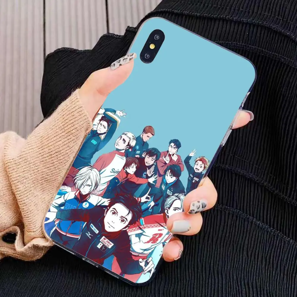 Мягкий чехол для телефона с модным мультяшным принтом Yuri on ice Huawei Nova 2 3 2i 3i Y6 Y7 Y9 Prime