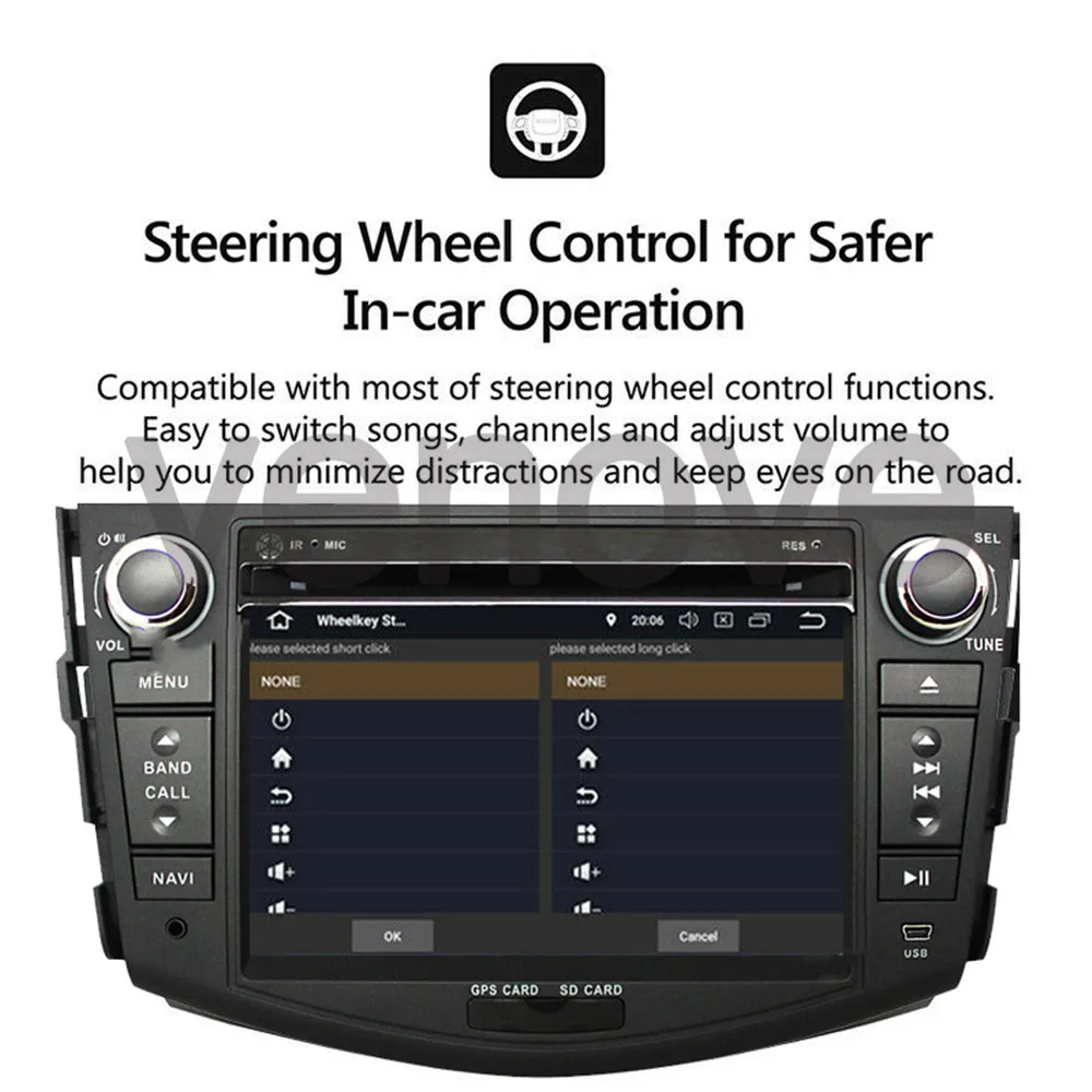Cheap 7" Quad Core Car DVD Player for Toyota Rav4 RAV 4 Android 9.1 2din Car Radio Audio Video Auto Stereo GPS Navigation WIFI 1
