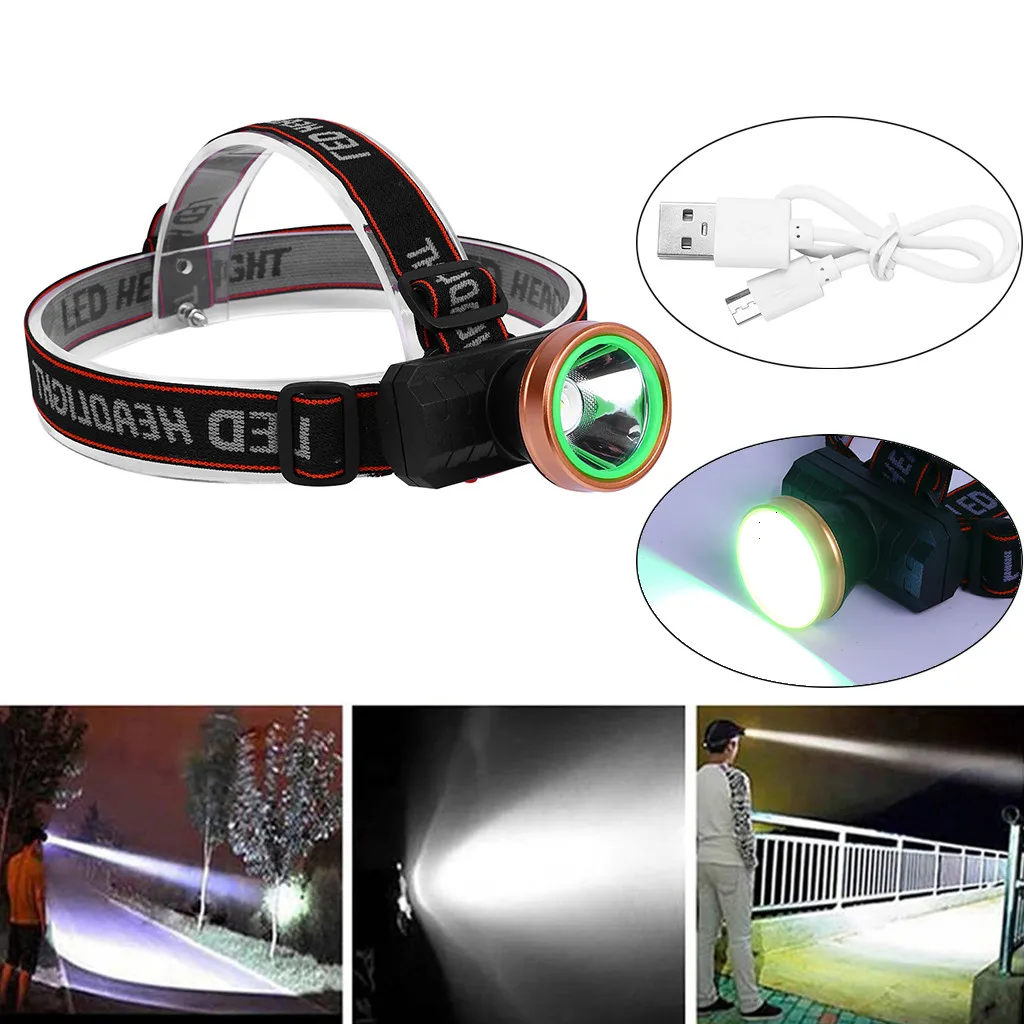Rechargeable Waterproof 3 Modes LED Headlight Charging ABS Headlamp Built-in Lithium Battery XM-L Q5 Outdoor Head Lamp | Лампы и