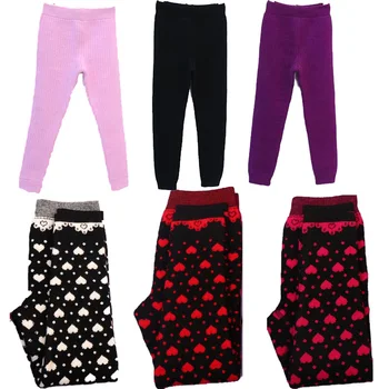 

Girls Real Wool Tight Pants Knit Stretch Slim Trouser Warm Soft Thin and Thicken