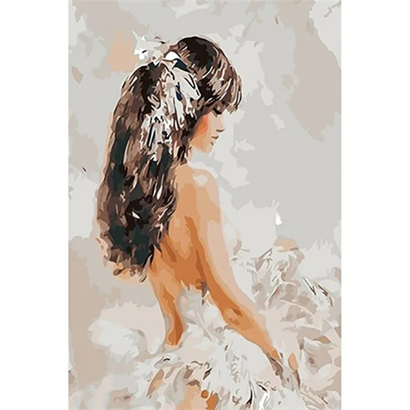 paint by number6 Рамка для влюбленных, рисунок, сделай сам, живопись по номерам, акриловая Картина на холсте, украшение для дома, уникальный подарок, современная настенная художественная картина - Цвет: paint by number6