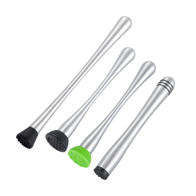 DIY Bar Tools Stainless Steel Crush Stick Tamper Mojito Wine Mixing Stick Cocktail Muddler Shaker Crushing Hammer Fruit Muddler