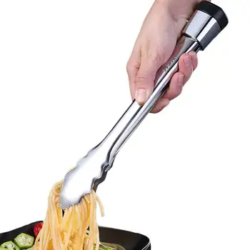 

Food Tongs Stainless Steel Barbecue Clip Food Tongs Clamp Clam Shell Handle Kitchen Salad Serving Tong