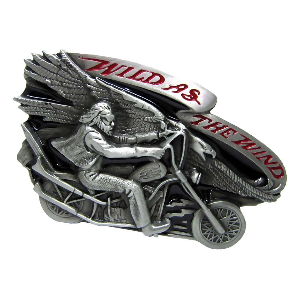  Vintage Western Belt Buckle Motorcycle Biker Metal Motor Cowboy