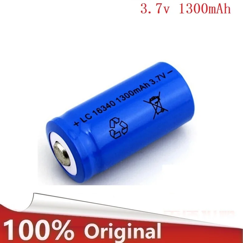4 шт./компл. 16340 Батарея 3 7 V 1300 мА/ч Перезаряжаемые Li Ion для светодиодного фонарика