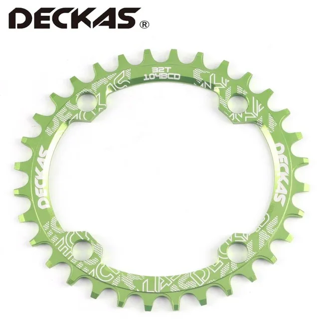 DECKAS в форме эллипса, 104BCD 32T 34T 36 т 36 38TMTB рукоятки Велосипедный спорт узкий шестерная цепь части диска с одной зубчатой передачей части диска - Цвет: green oval