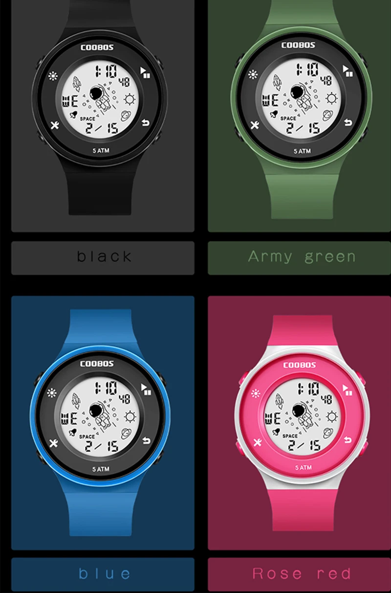 Digital Watch Women Mens Watches Fashion Creative Screen PU Slim Wristband Teens Student Digital Wrist Watches Reloj Mujer Clock