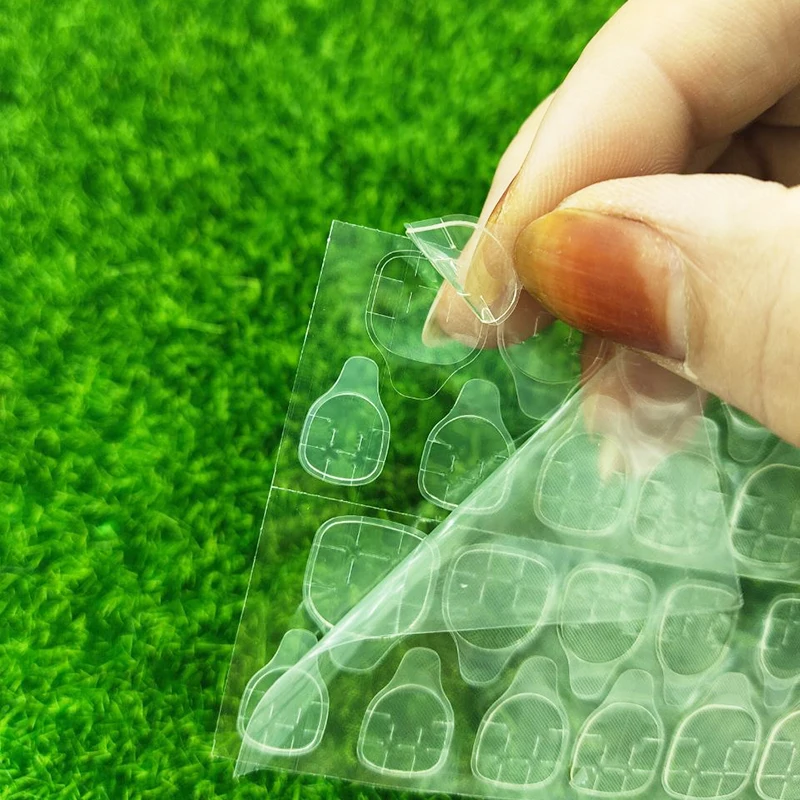 GAM-BELLE 120pcs Double Sided False Nail Art Adhesive Tape Glue Sticker DIY Tips Fake Nail Acrylic Manicure Gel Makeup Tool