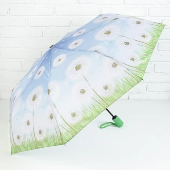 

Semi-automatic umbrella "Dandelion field", 3 folds, 8 needles, R = 49 cm, blue