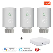 Tuya ZigBee3.0 термостат Smart радиатор привод программируемый домашний обогреватель Температура Управление; Голос Управление через Alexa Google