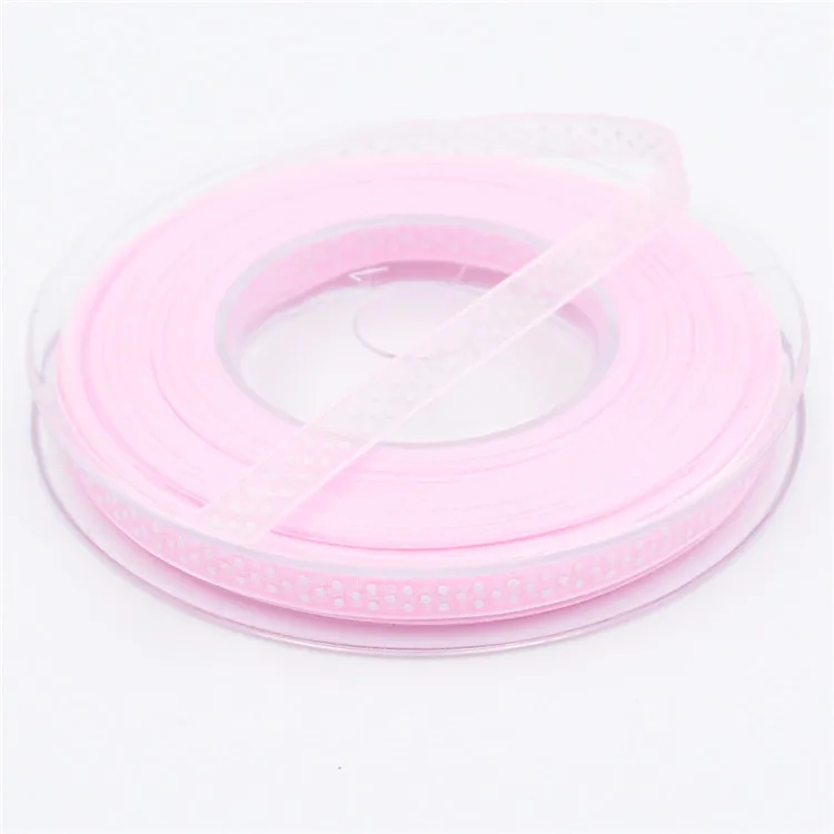 Pink 20Yards 6mm Dots Polyester Printed Ribbon Tape For Needlework Craft Hair Gift Decarotions Satin Handcraft DIY Bow Accessories - Цвет: Pink