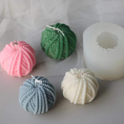PRZY Wool мяч свеча плесень силиконовые формы для мыла глиняная Смола гипса шоколад ароматические свечи формы торт плесень