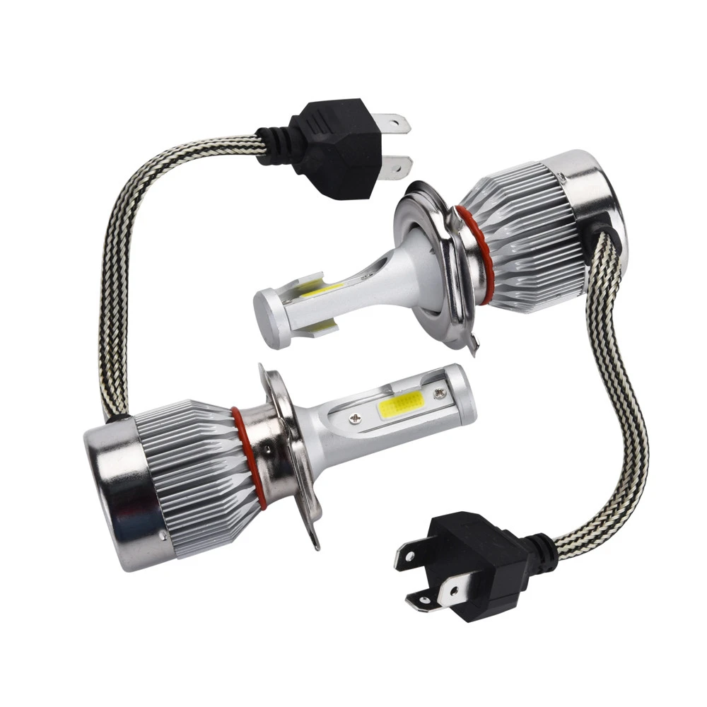 2x H4 LED Light Vehicle Car Hi/Lo Beam Bulb Kit 6000k 60W 6000LM White