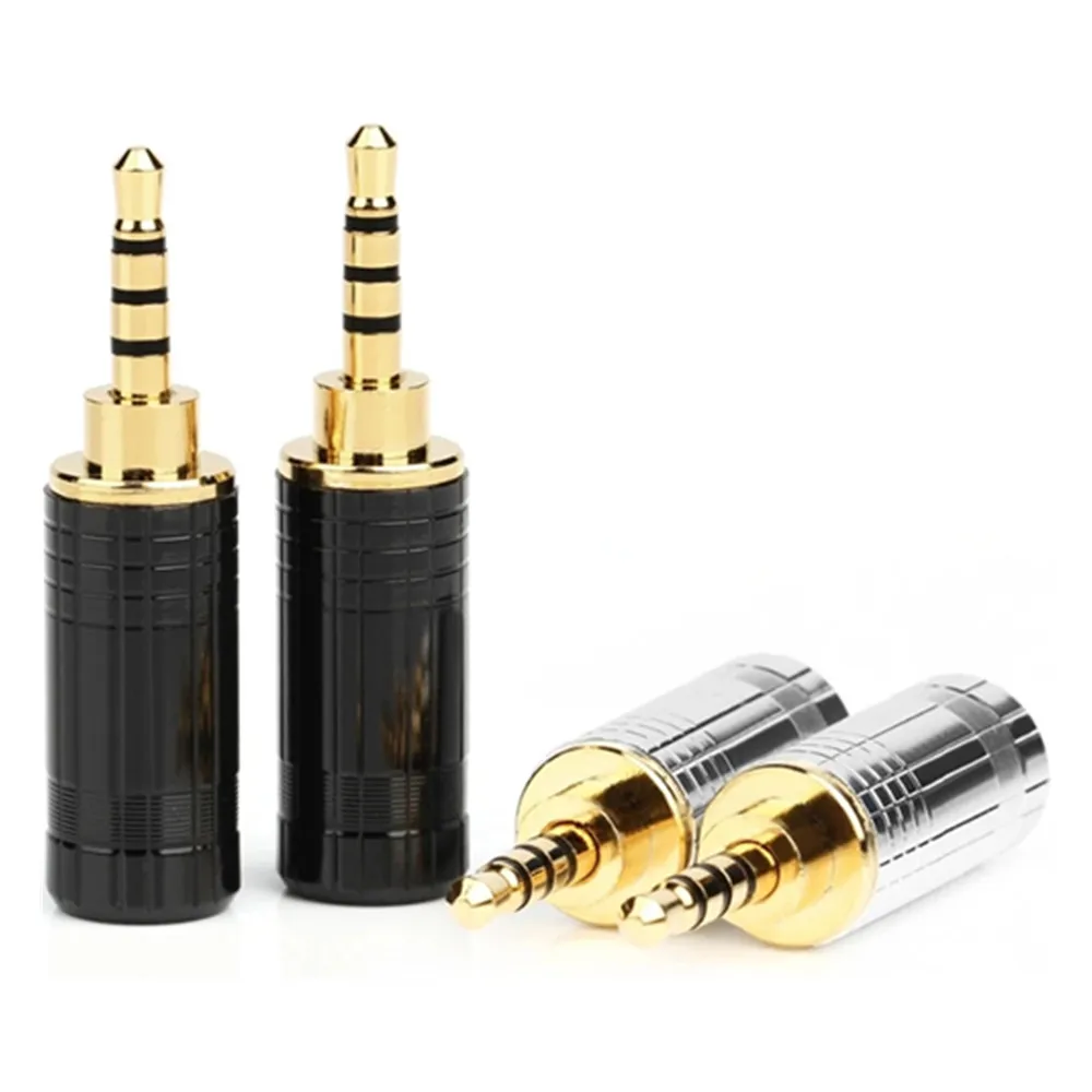 

Jack 2.5 DIY Earphone Splice Adapter 4 Pole Gold Plated Headphone Plug Minijack For Soldering Metal Hifi 2.5mm Audio Connector