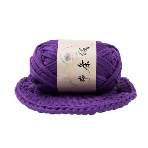Violet 1 шт. ручной вязки тканые нить Толстая корзина Одеяло Плетеный DIY кружевом «кроше» фасонной пряжи - Цвет: Violet