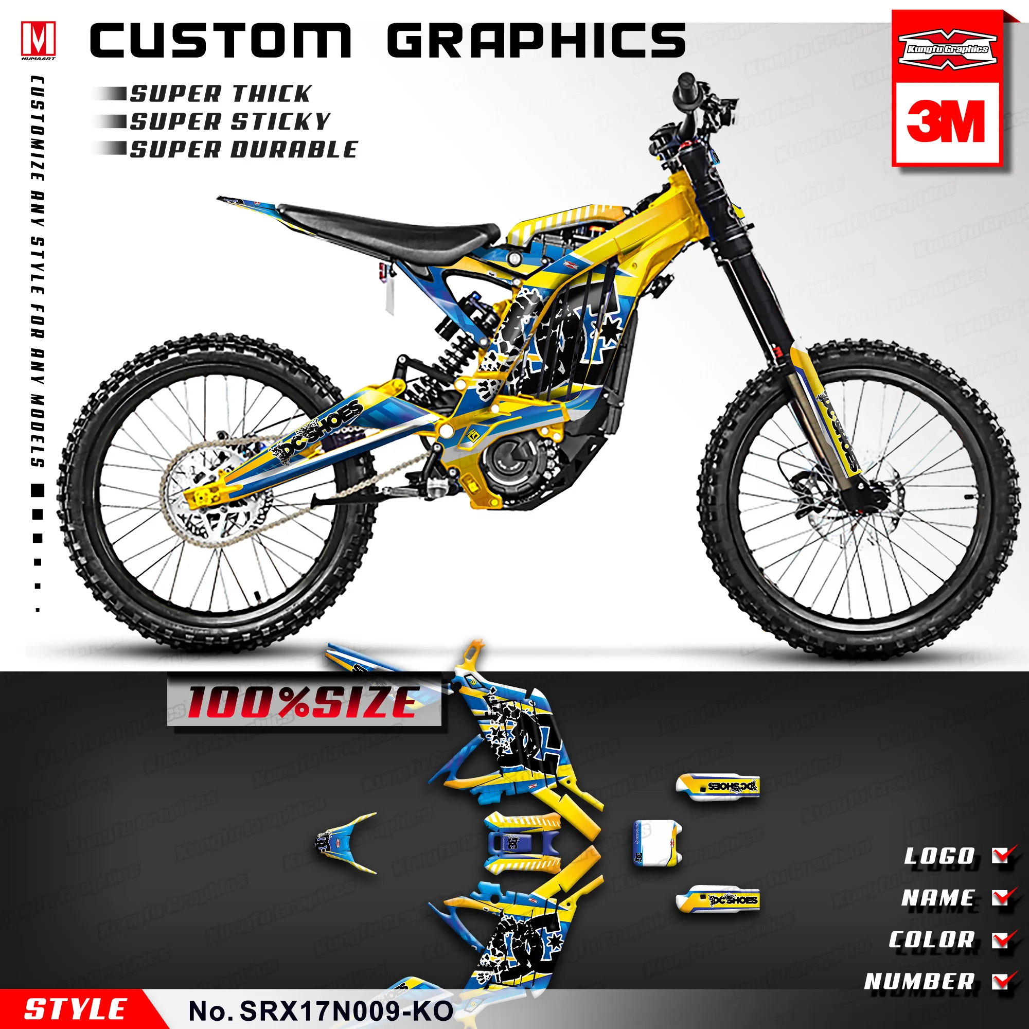 Набор наклеек KUNGFU GRAPHICS Racing переводные наклейки персонализированный для