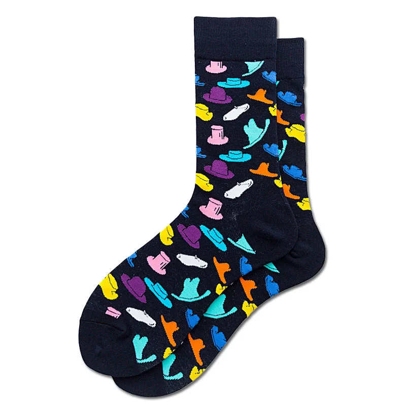 1 пара мужских носков, хлопковые забавные носки с рисунками животных, женские носки с язычком, новые подарочные носки на весну, осень и зиму - Цвет: 4