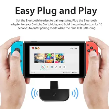 

for NS Switch / Switch Lite Bluetooth Audio Adapter Durable Wireless Music Transmitter HD Signal Receiver for Nintendo Switch