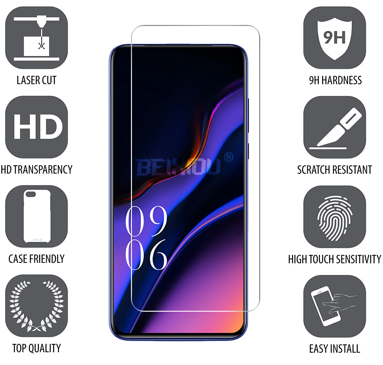 2 шт Полное закаленное стекло для ELEPHONE PX защита экрана 2.5D 9h закаленное стекло для ELEPHONE PX защитная пленка
