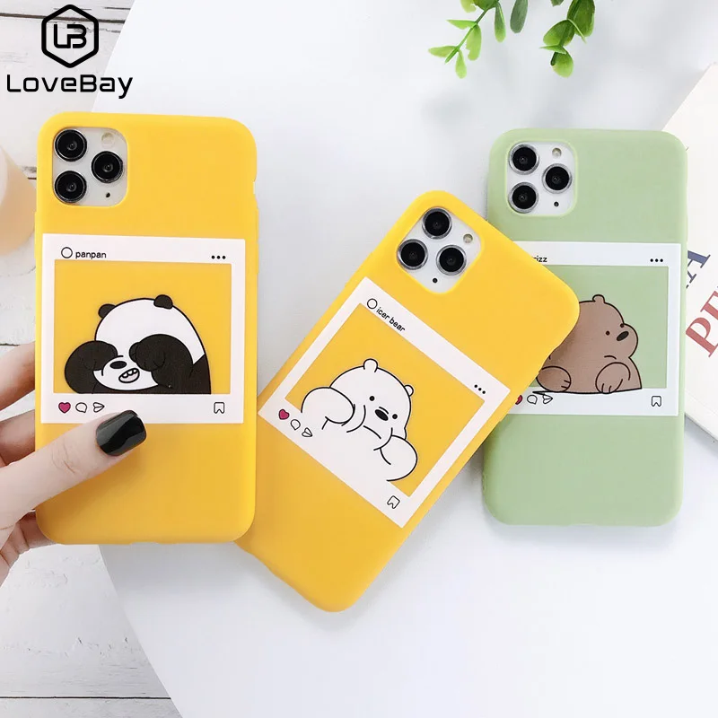 Чехол Lovebay для телефона iPhone 11 Pro Max X XS XR Xs Забавный мультяшный Мишка мягкий