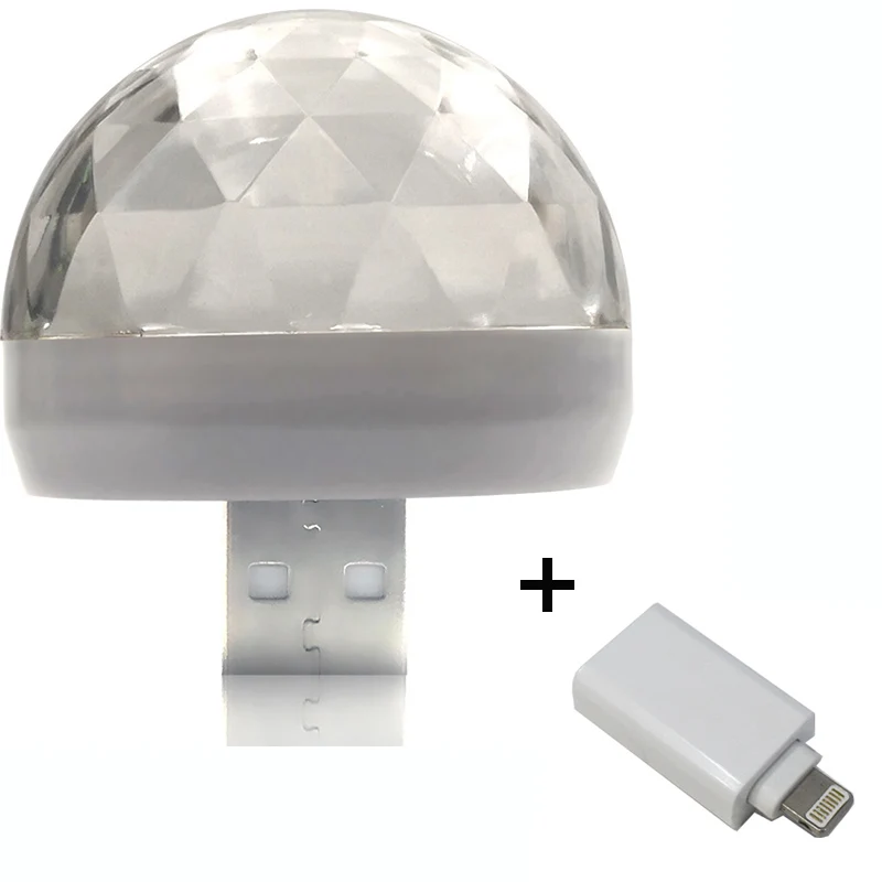 Мини USB Красочный атмосферный светильник Автомобильный USB вечерние светильник DJ светодиодный RGB интерьерный светильник клубный диско волшебный сценический эффект портативный светильник s - Испускаемый цвет: Lamp With Lightning