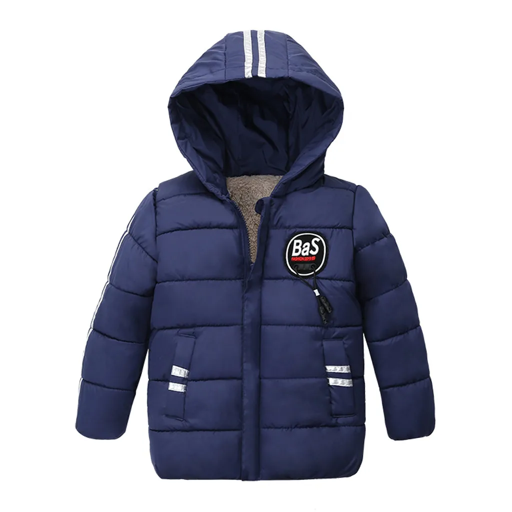 

Fashion Children Coat Baby Kids Boy Jackets Warm Hooded Kids Coat Stripe Thick Clothes Winter Jackets kurtka dziewczynka 2019