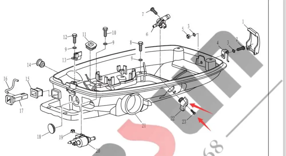 T5-04000102 масляной переключатель ручку и GB/T818-M4x12 винт для Parsun HDX лодочный мотор 2-х