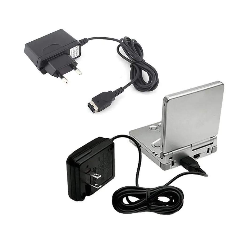 Черный ЕС США Plug AC адаптер питания кабель для nintendo для NDS для игры мальчик advance GBA SP консоль настенное зарядное устройство - Цвет: Черный