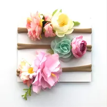 Европа и Америка Популярный вентилятор для оголовья Ke Детская резинка для волос повязка на голову искусственные цветы набор съемок реквизит