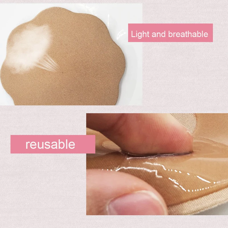 2pcs Sexy Bras For Women Strapless Silicone Adhesive Bra Invisible Push Up Breast Lift Tape Seamless Sticky Bra Lingerie Pads Bh