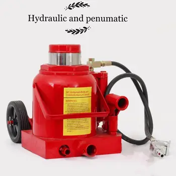 Cheap 50 Tons Manual Dual-use Hydraulic Pneumatic Jack Horizontal Auto Repair Tire Change Tool Hydraulic Cylinder With Wheels