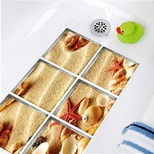 6 шт 3D ванной наклейки Нескользящие съемный Водонепроницаемый самоклеящаяся коврики для ванной Ванная комната для детей 15x15 см