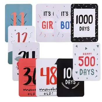 

1 Set Baby Birth Month Days Milestone Photographic Props for Infant Growth Commemorative Card Pregnant Women Photo Background