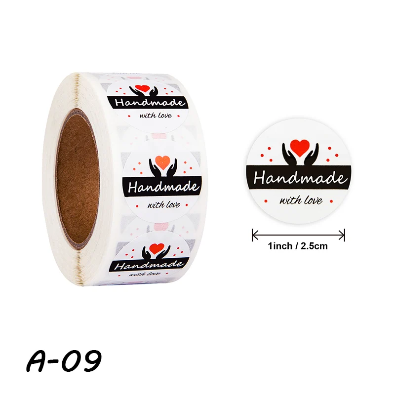 Thank You Stickers 500pcs/roll Handmade Sticker Circle Stationery thank you for your order Seal Labels thank you stickers